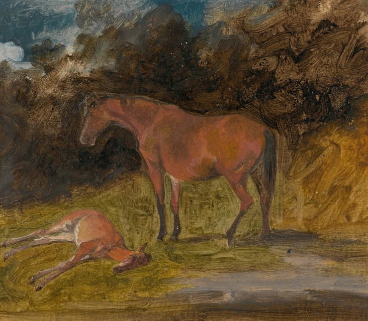 威尔士亲王阿斯顿·克林顿的母马和小马驹
