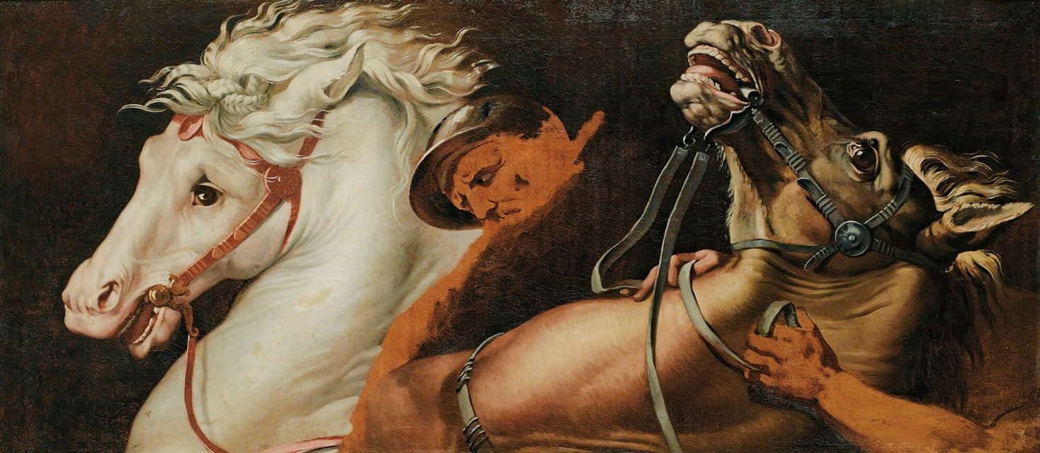 Jean-Baptiste Auguste Vinchon - Scared horses, after Raffaello
