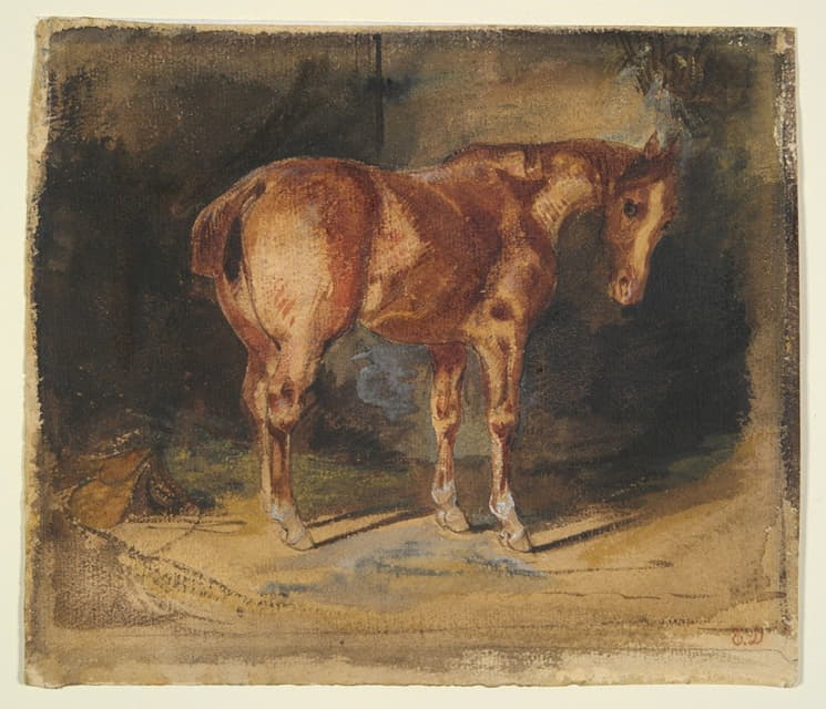 Eugène Delacroix - Study of a Horse-1