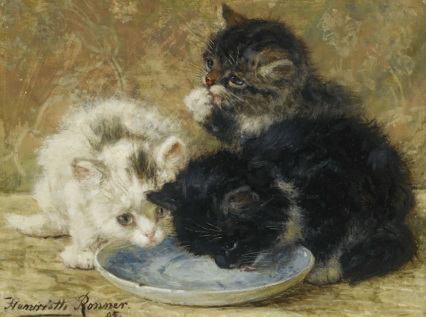 Henriëtte Ronner-Knip - Three kittens