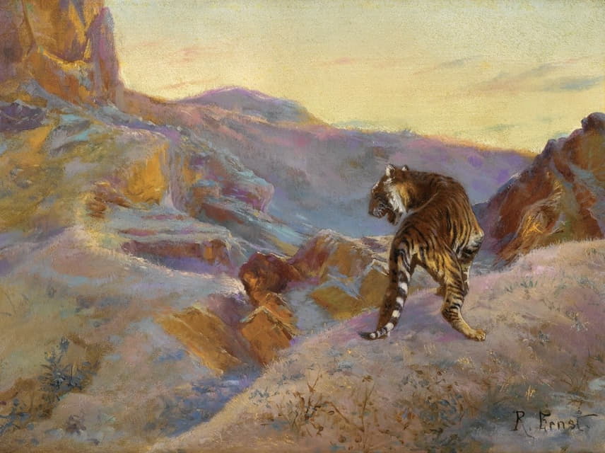Rudolf Ernst - Tiger in the mountains