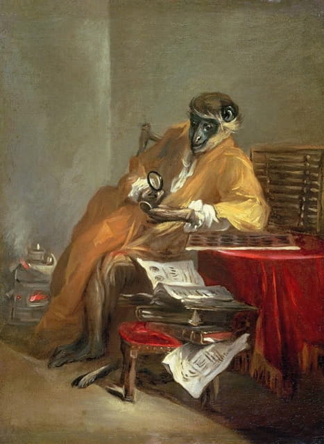 Jean-Baptiste-Siméon Chardin - The Monkey Antiquarian