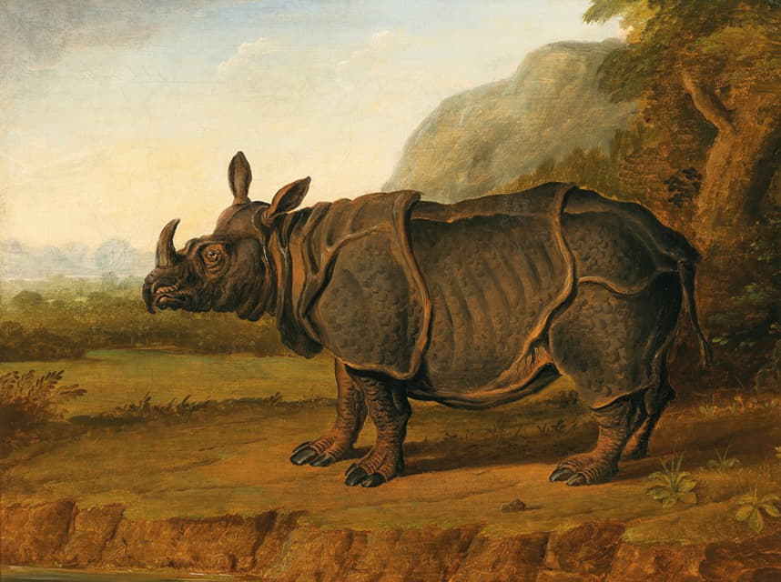 Follower of Jean-Baptiste Oudry - The Rhinoceros Clara