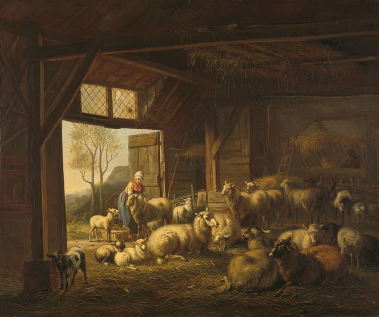 马厩里的绵羊和山羊