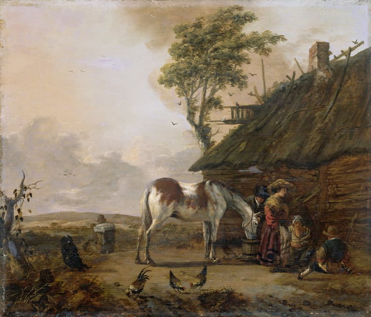 Jan Wouwerman - A Piebald Horse