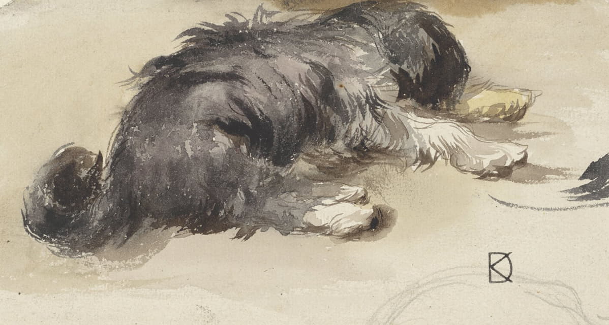 Johan Daniël Koelman - Slapende hond, van achteren gezien