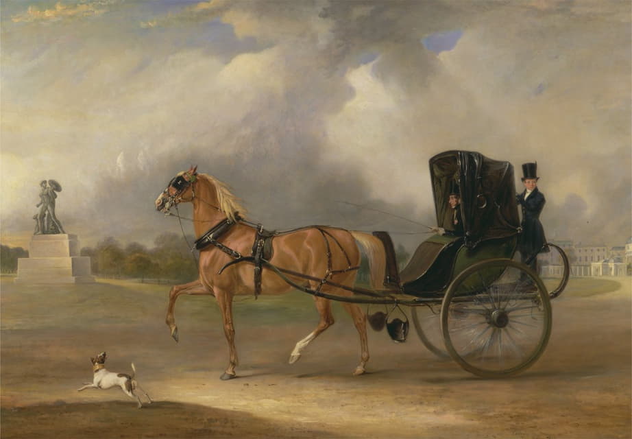 John Ferneley - William Massey-Stanley driving his Cabriolet in Hyde Park