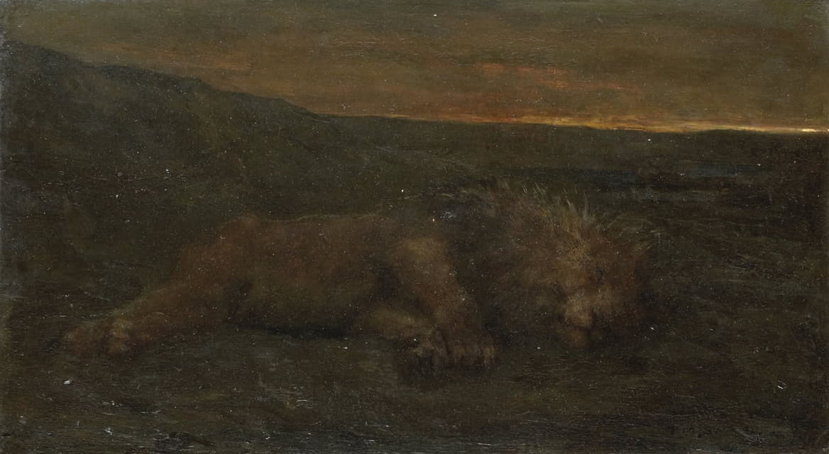 John Macallan Swan - Sleeping Lion by Night