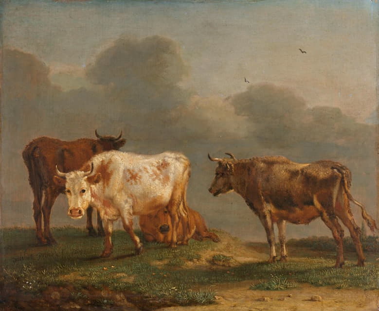 Paulus Potter - Four Young Bulls in a Meadow