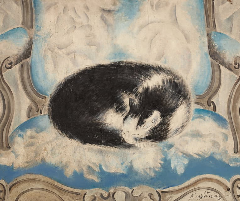 Sei Koyanagui - Cat sleeping on an armchair