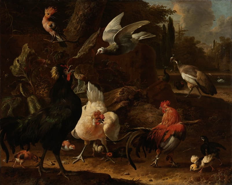 Melchior d'Hondecoeter - Birds in a Park