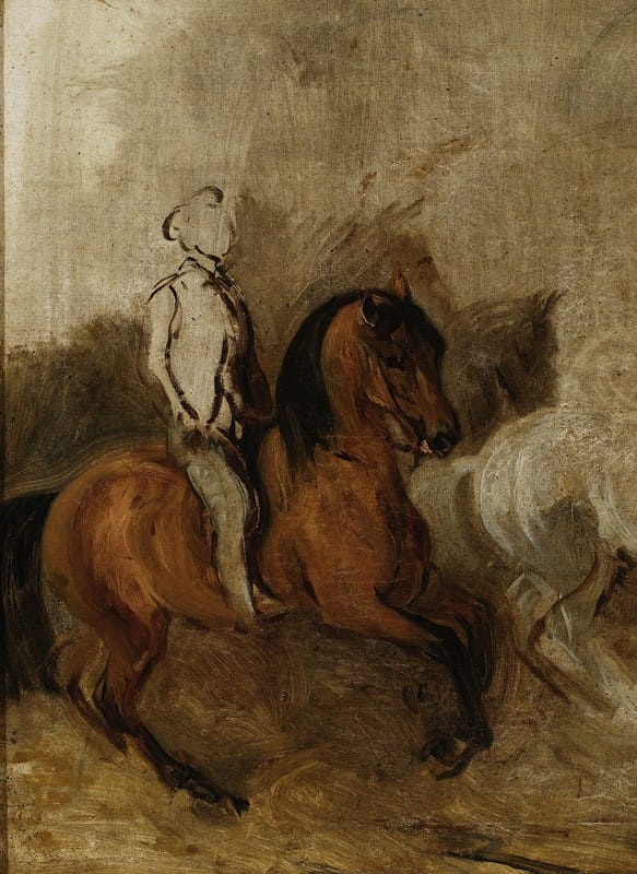 Piotr Michałowski - Horseman, sketch