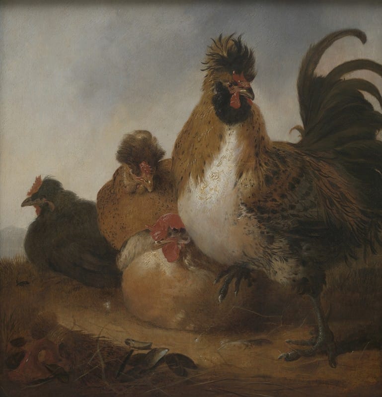 Aelbert Cuyp - Rooster and Hens Object type