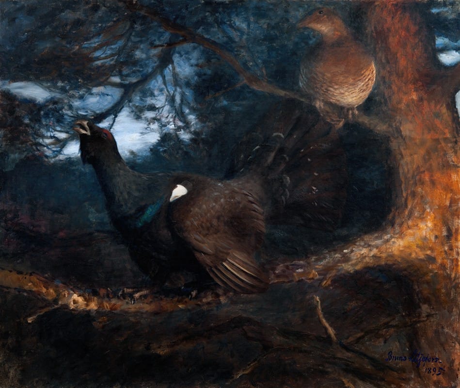 Bruno Liljefors - The mating of the Capercaillies