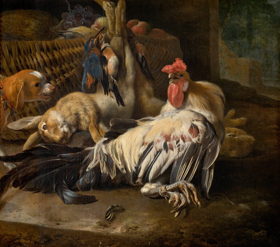 Melchior d'Hondecoeter - Still Life with Cock
