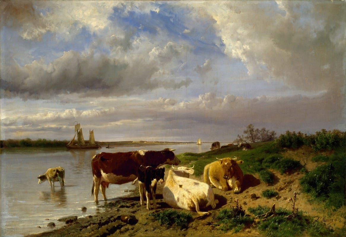 Anton Mauve - Landscape with Cattle