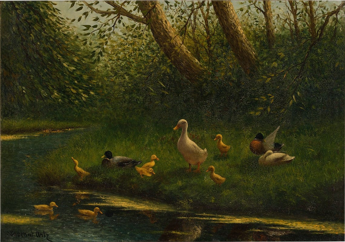 Ducks by the Pond