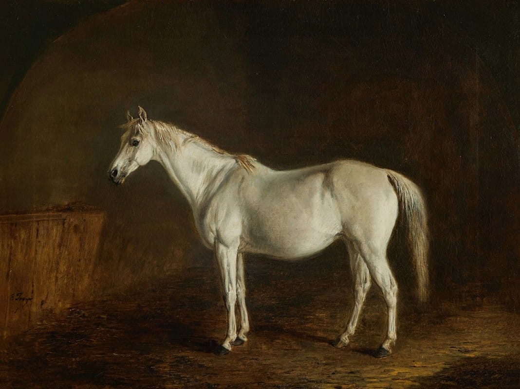 Edward Troye - Reel with Gray Racehorse