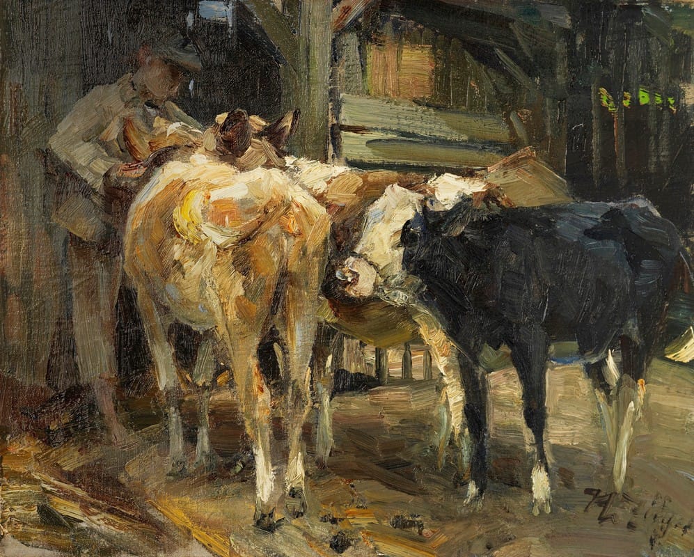 Kühe vor dem Stall