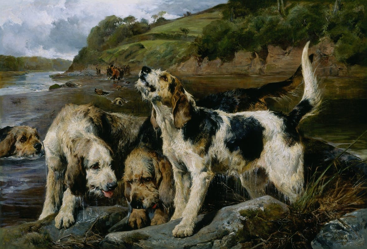 John Sargeant Noble - Otter Hunting (‘On the Scent’)