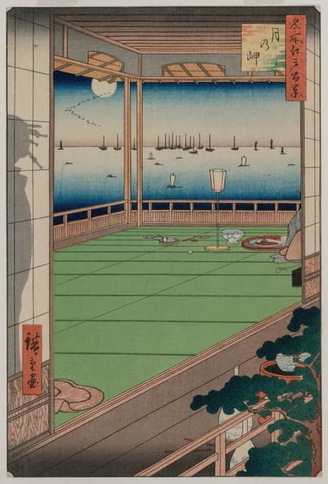 Andō Hiroshige - The Moon-Viewing Promontory, from the series One Hundred Views of Famous Places in Edo
