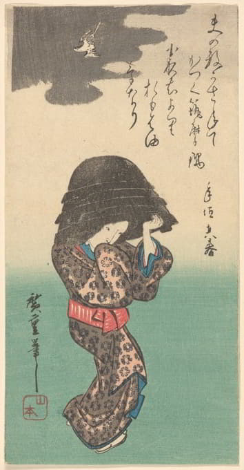Andō Hiroshige - Woman with Kettle