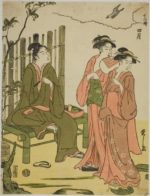 Chōbunsai Eishi - The Fourth Month (Shigatsu), from the series ‘The Twelve Months (Juni toki)’