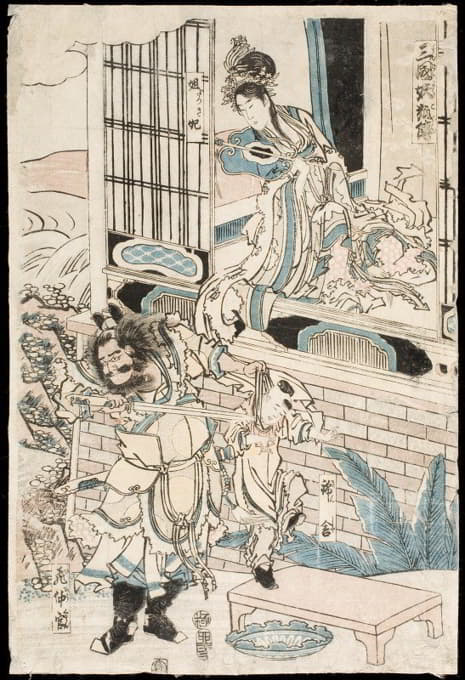 Katsushika Hokusai - The Palace of King Zhou of China