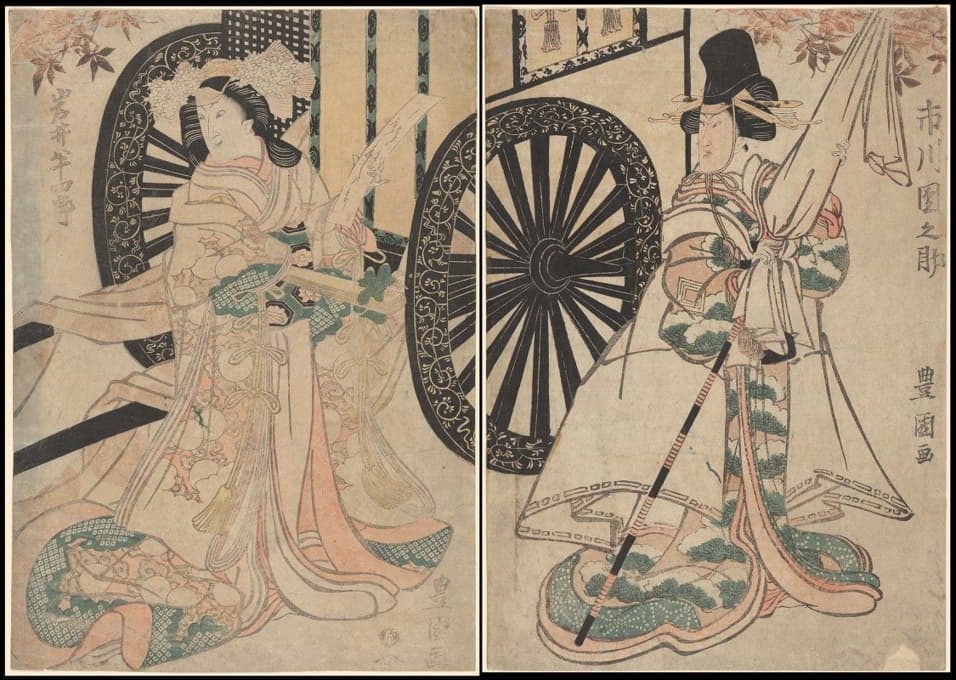 Utagawa Toyohiro - Woman and Man