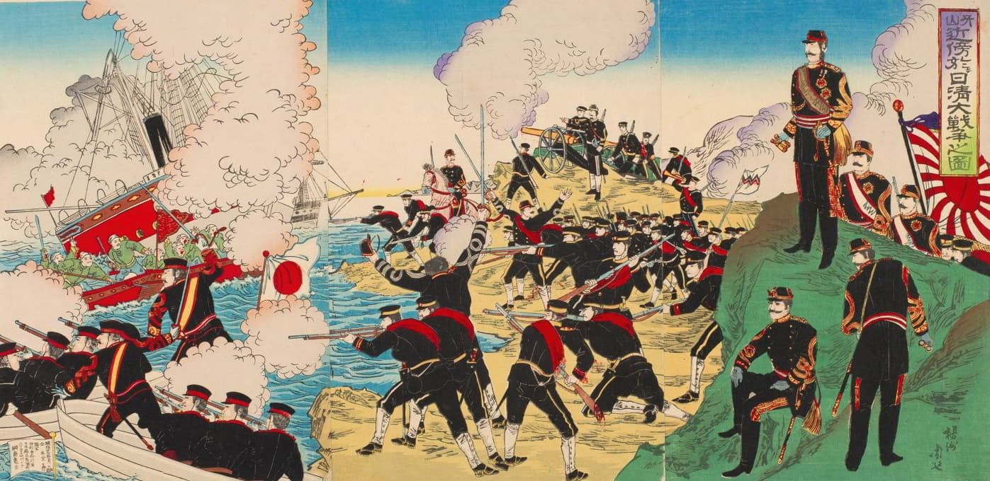 Toyohara Chikanobu - Great Sino-Japanese War in the Vicinity of Asan