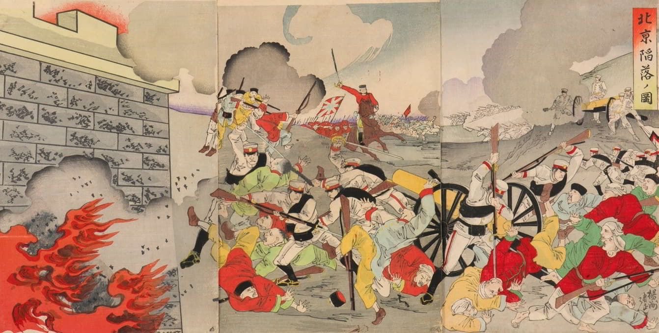 Toyohara Chikanobu - The Fall of Beijing