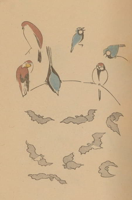 Masayoshi Kitao - 鸟兽略画式, Pl.32