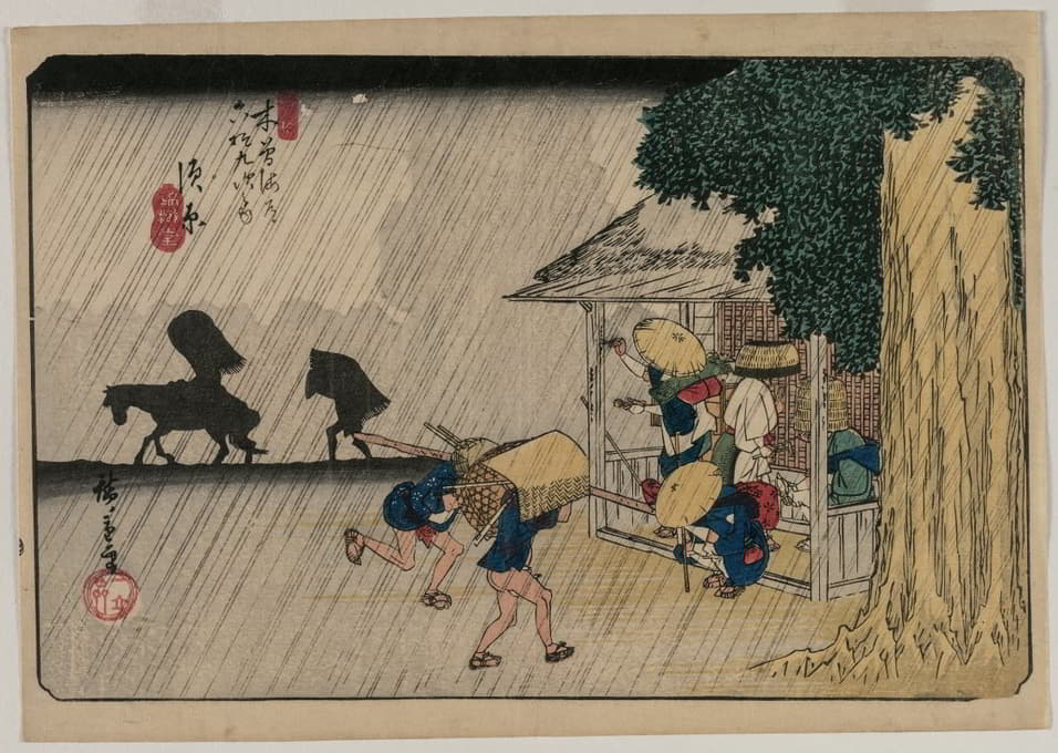 Andō Hiroshige - Suhara, from the series Sixty-Nine Stations of the Kisokaido