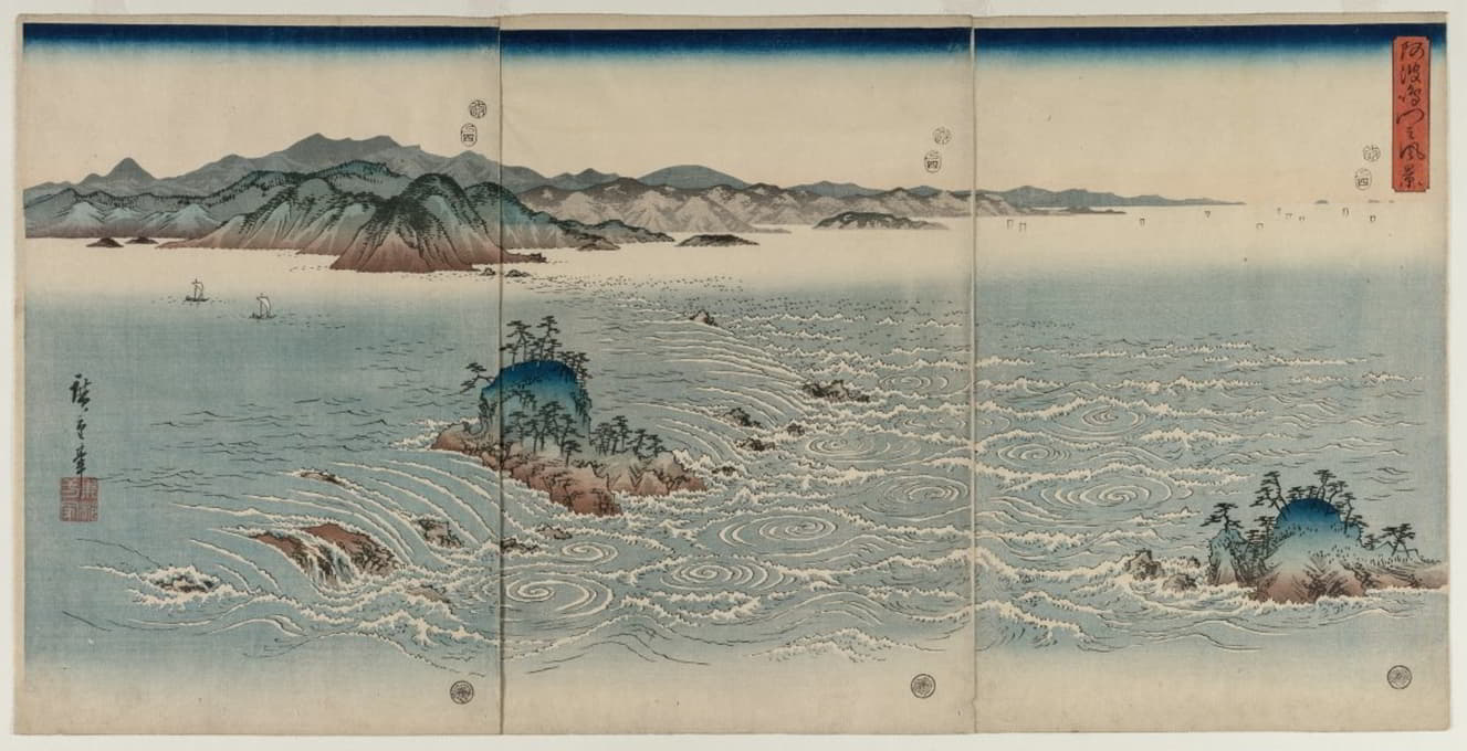 Andō Hiroshige - The Whirlpools of Awa