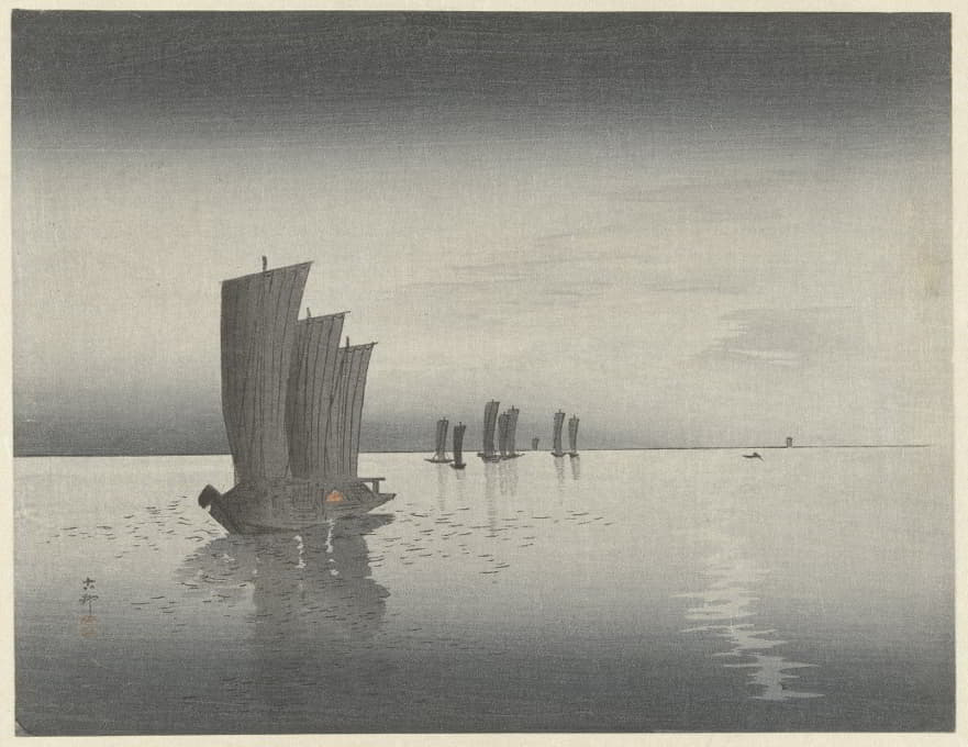 Ohara Koson - Fishing Boats