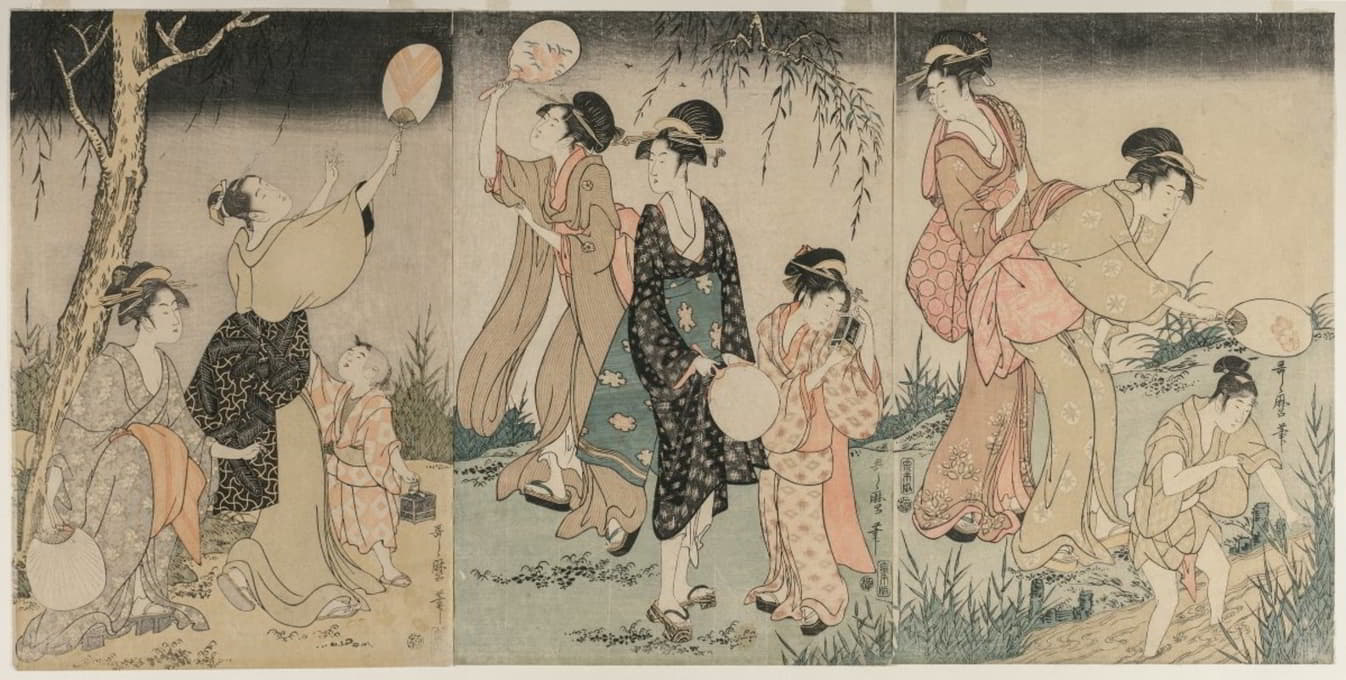Kitagawa Utamaro - Catching Fireflies