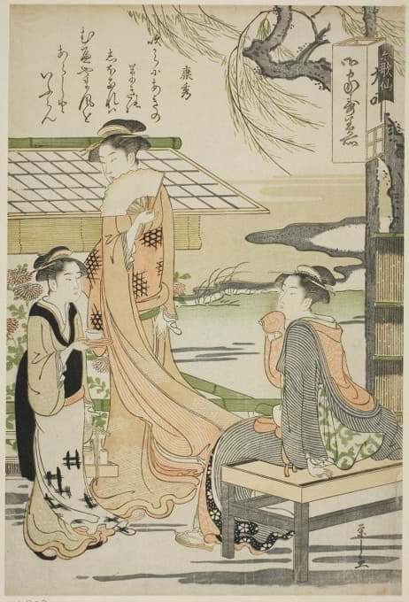 Chōbunsai Eishi - Yasuhide, from the series ‘Six Immortal Poets (Rokkasen)’