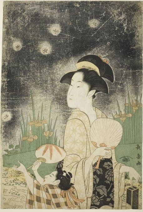 Eishōsai Chōki - Catching Fireflies