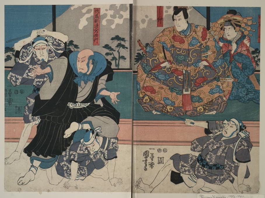 Utagawa Kuniyoshi - Satō norikiyo nyudō saigyo Yoshinaka.