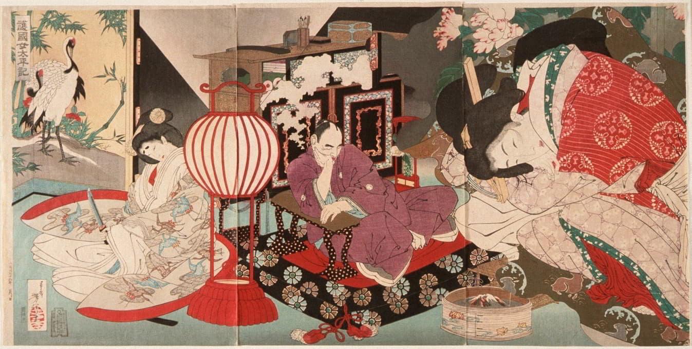 Tsukioka Yoshitoshi - A Woman Saving the Nation; A Chronicle of Great Peace