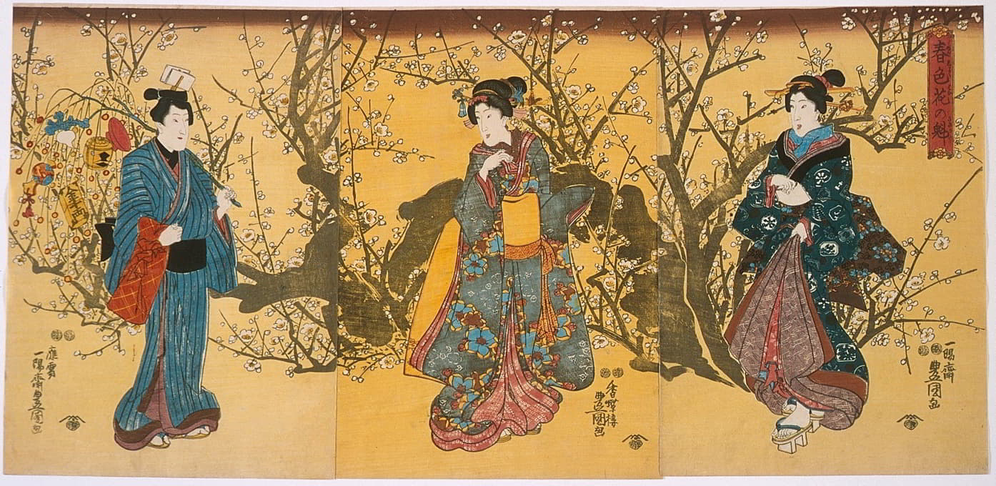 Utagawa Kunisada (Toyokuni III) - Spring Flowers at their Height