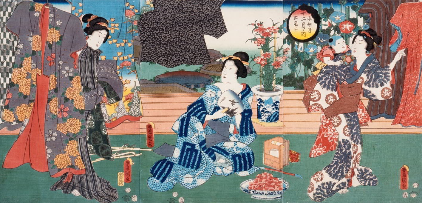 Utagawa Kunisada (Toyokuni III) - The Sixth Lunar Month