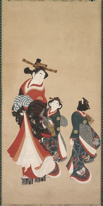 Engetsudō - Courtesan and Attendants