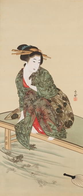 Mihata Jōryū - Woman by a Stream