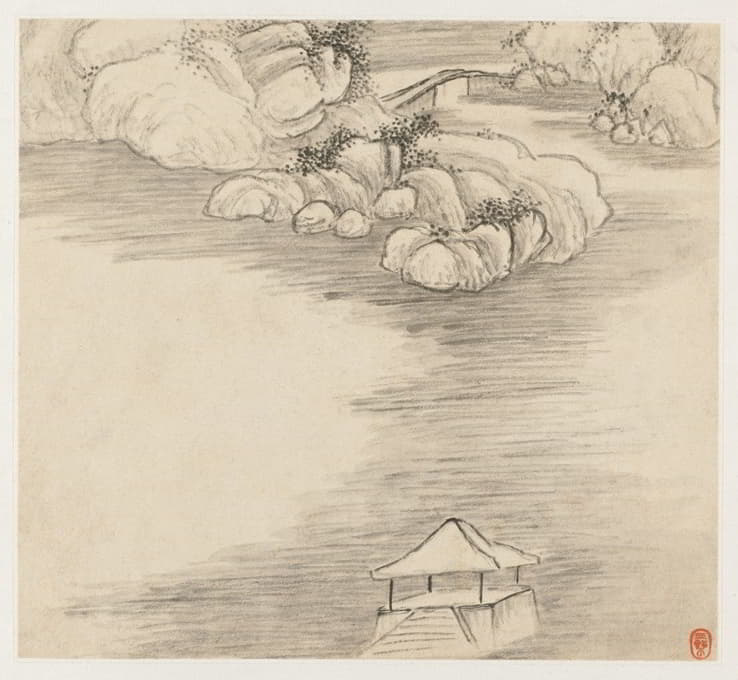Wang Gai - Album of Landscapes; Leaf 3