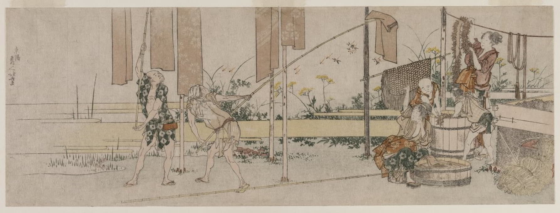 Katsushika Hokusai - Dyers at Work