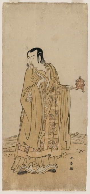 Ichimura Uzaemon IX在溪流旁担任牧师