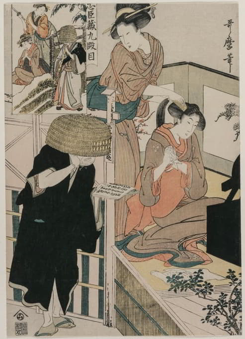 Kitagawa Utamaro - Chushingura: Act IX of The Storehouse of Loyalty