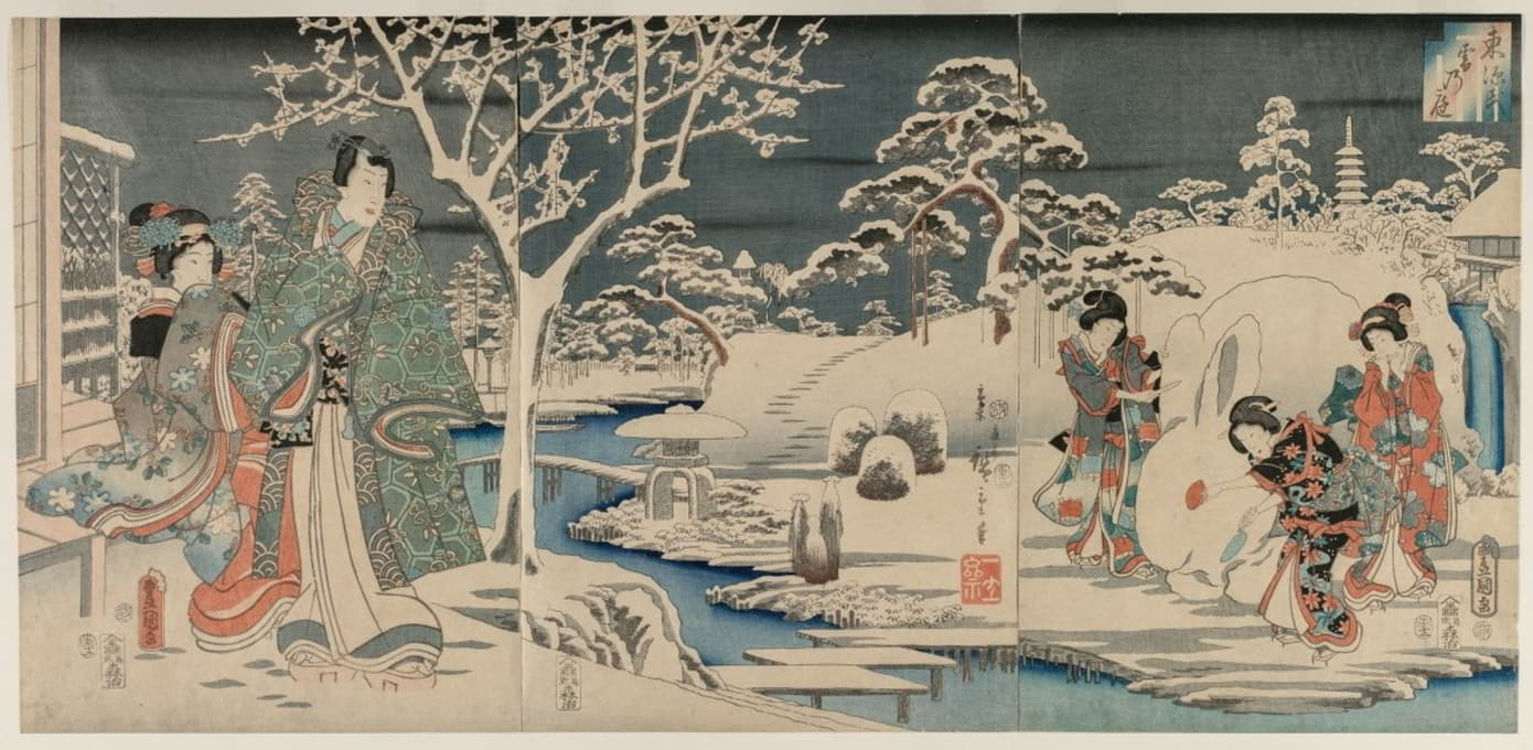 Andō Hiroshige - The Snowy Garden