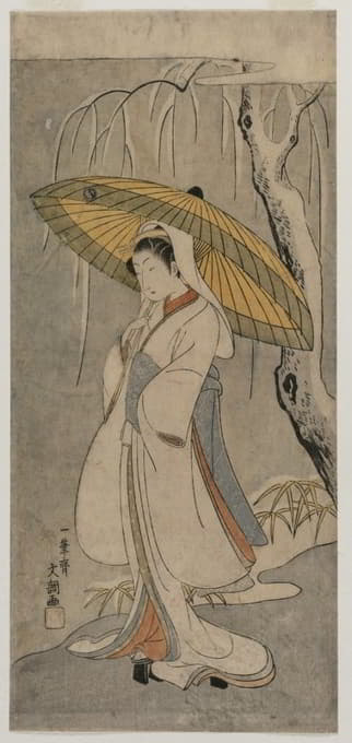 Ippitsusai Bunchō - Segawa Kikunojo II as the Heron Maiden (from the series Ichimura Theater)